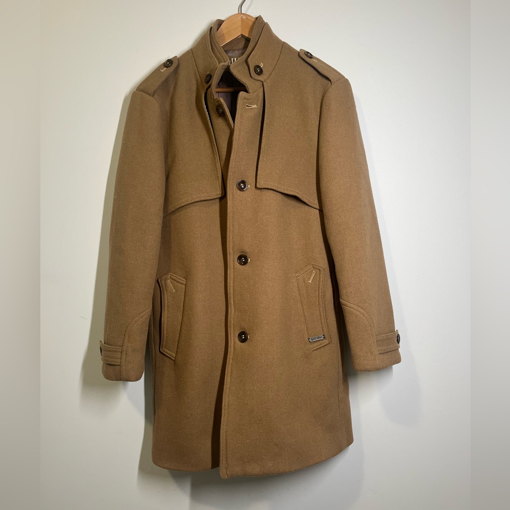 John Galliano Camel Wool Blend Overcoat 36|50 Size M